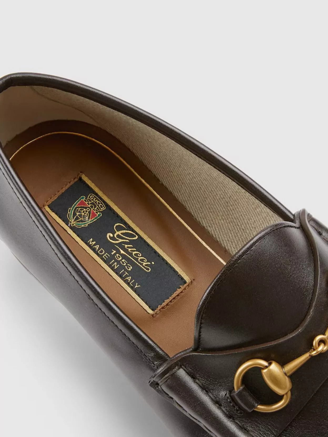 Gucci 1953 Horsebit Leather Loafer Clamp Detail