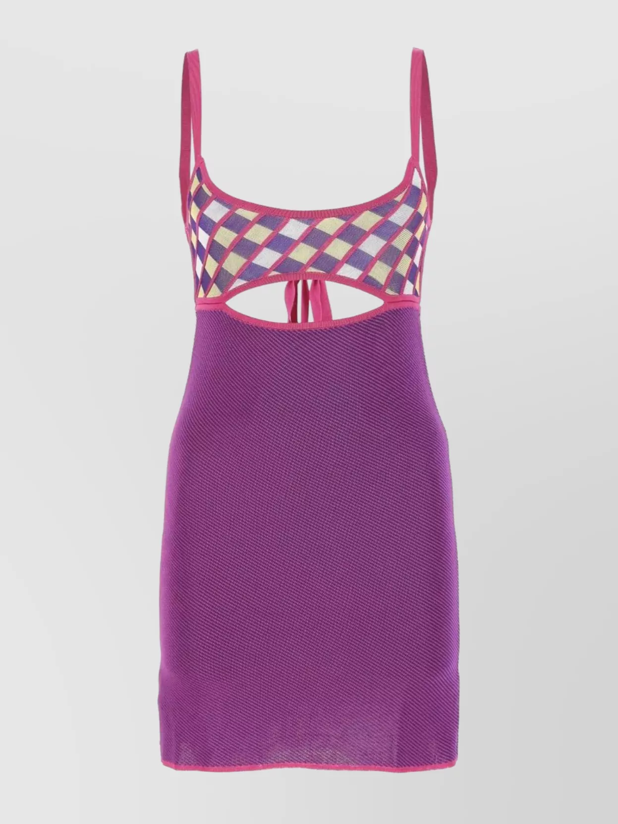 Shop Gimaguas Mini Dress With Bow Detail And Geometric Pattern