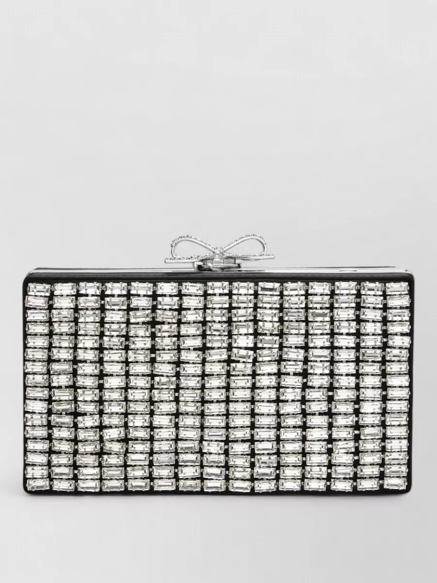 Self-Portrait diamante clutch bag