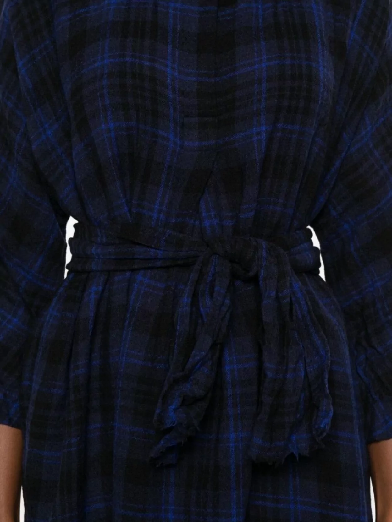 Daniela Gregis Midi Dress With Checked Pattern And Belted Waist