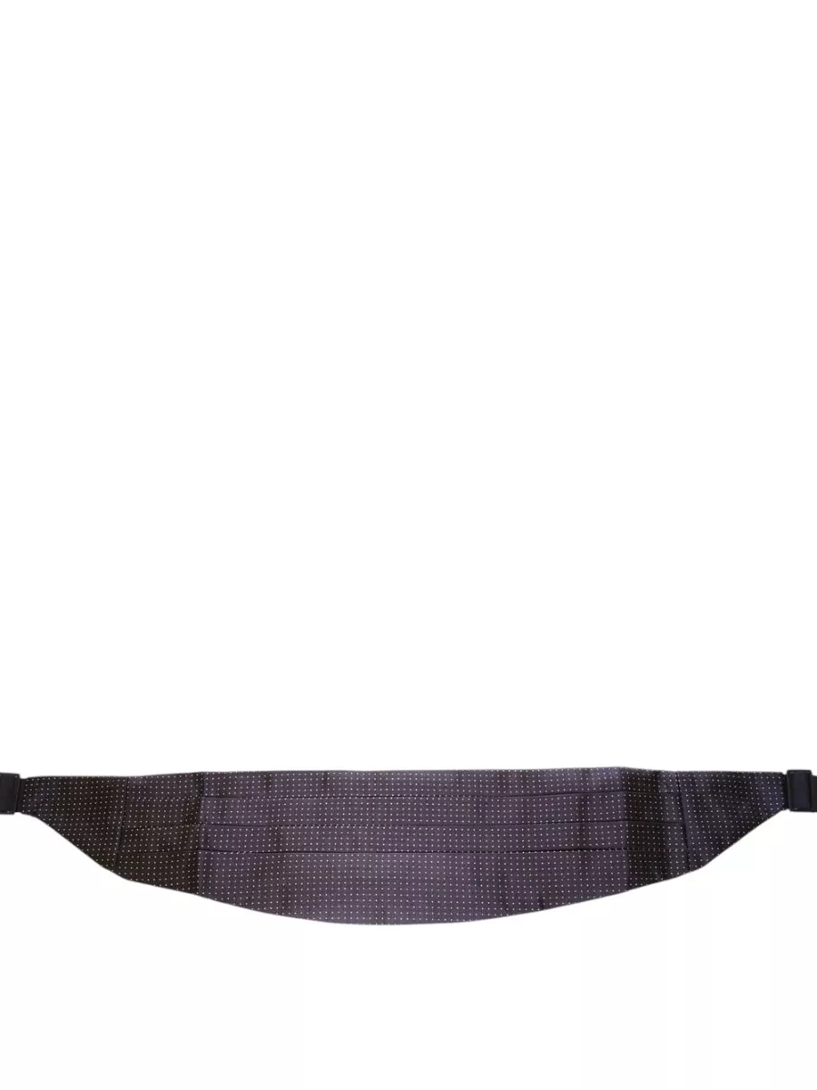 Dolce&Gabbana Silk Pleated Polka-Dot Cummerbund Belt