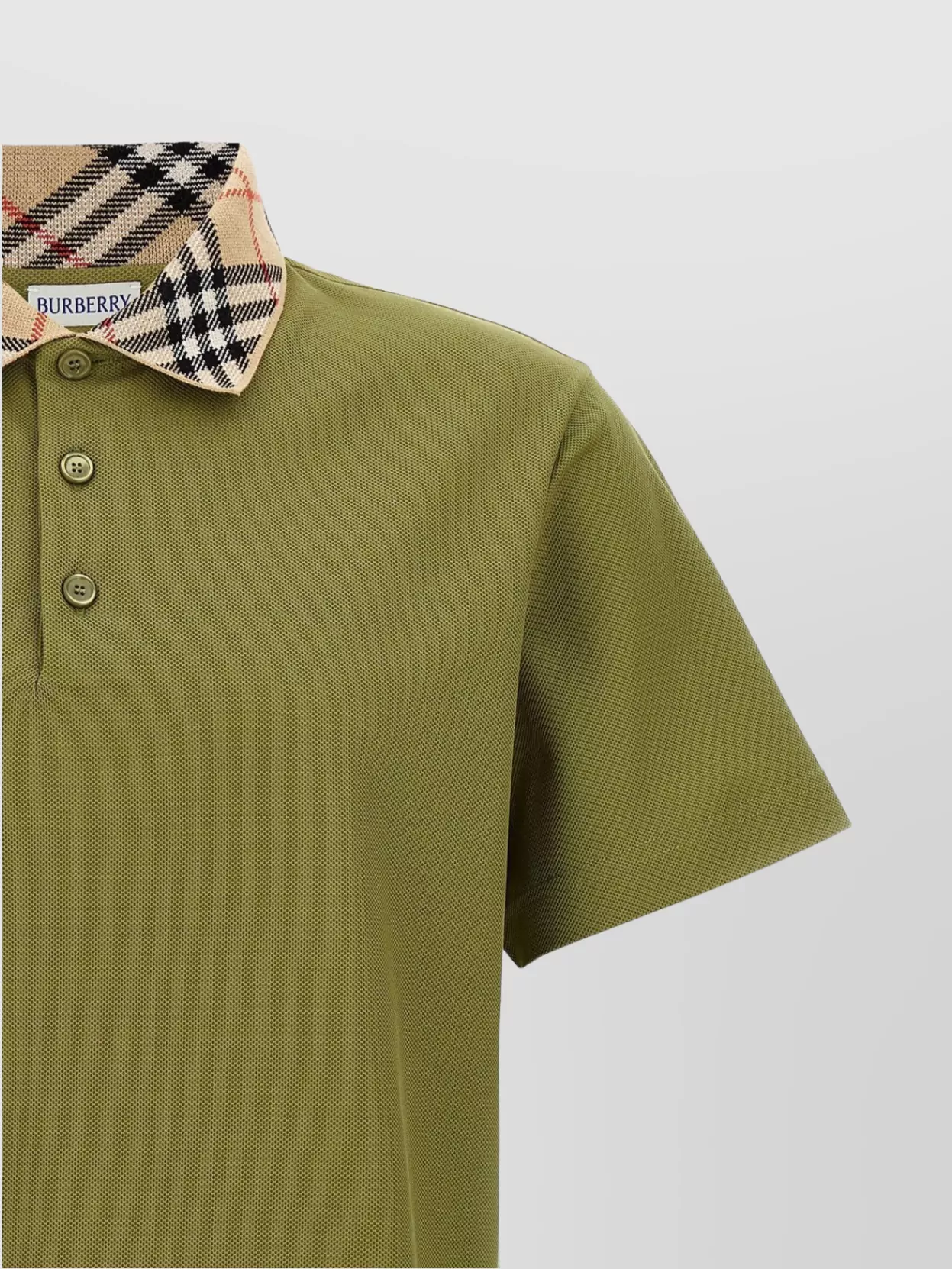 Burberry Check Pattern Collar Polo Shirt