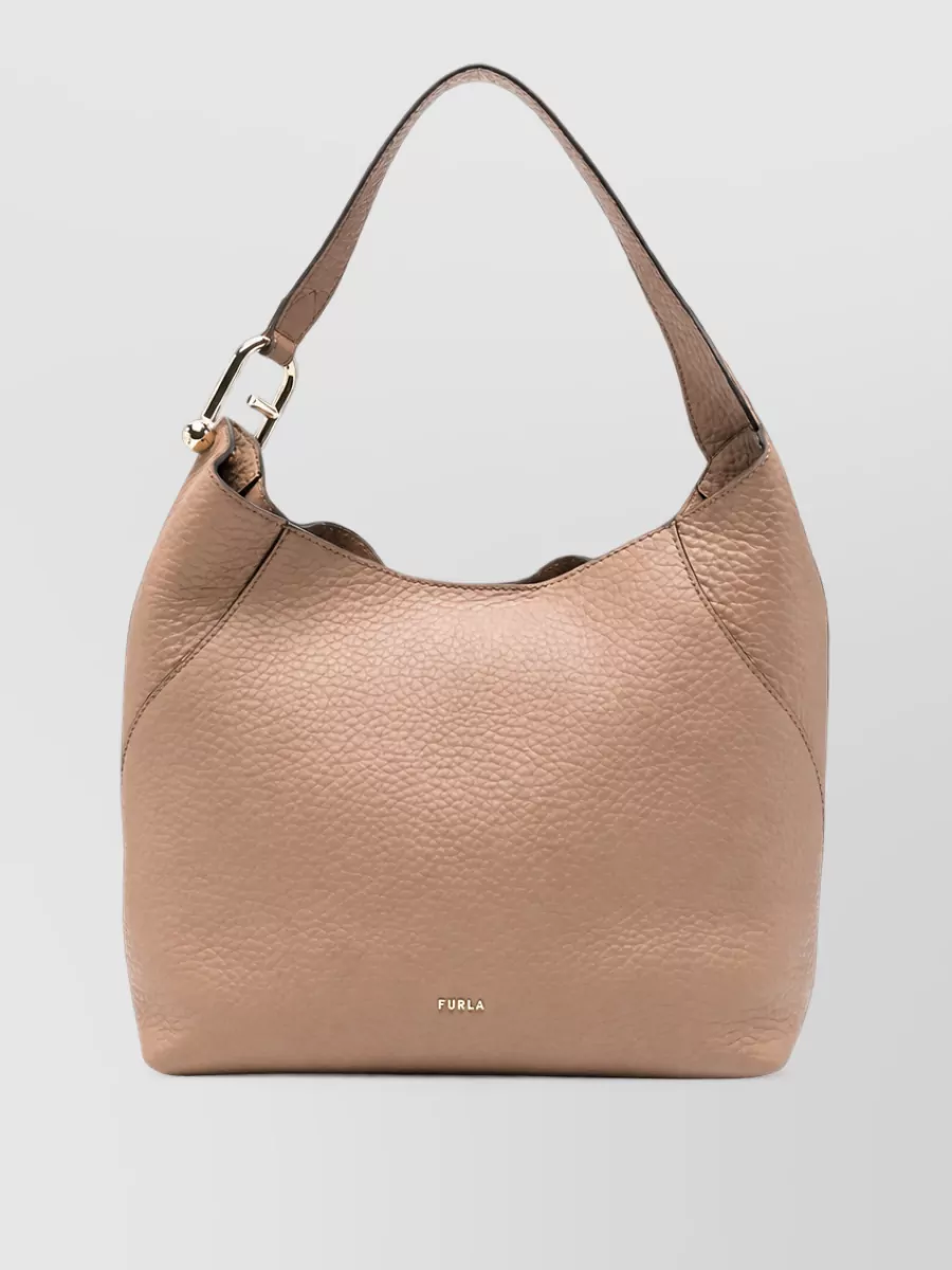Furla Medium pebbled leather hobo bag