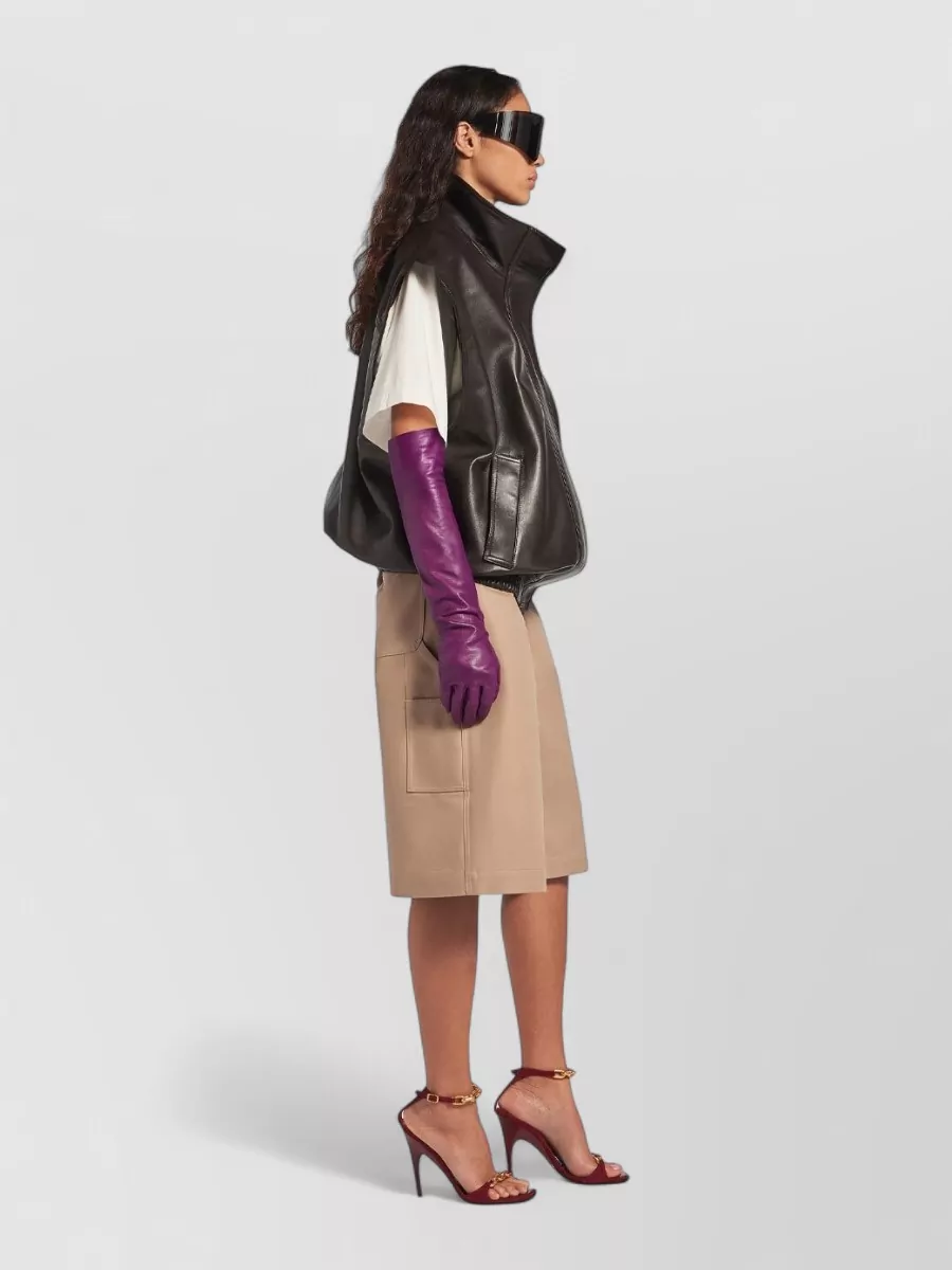 Balenciaga Lamb Leather Sleeveless Blouson