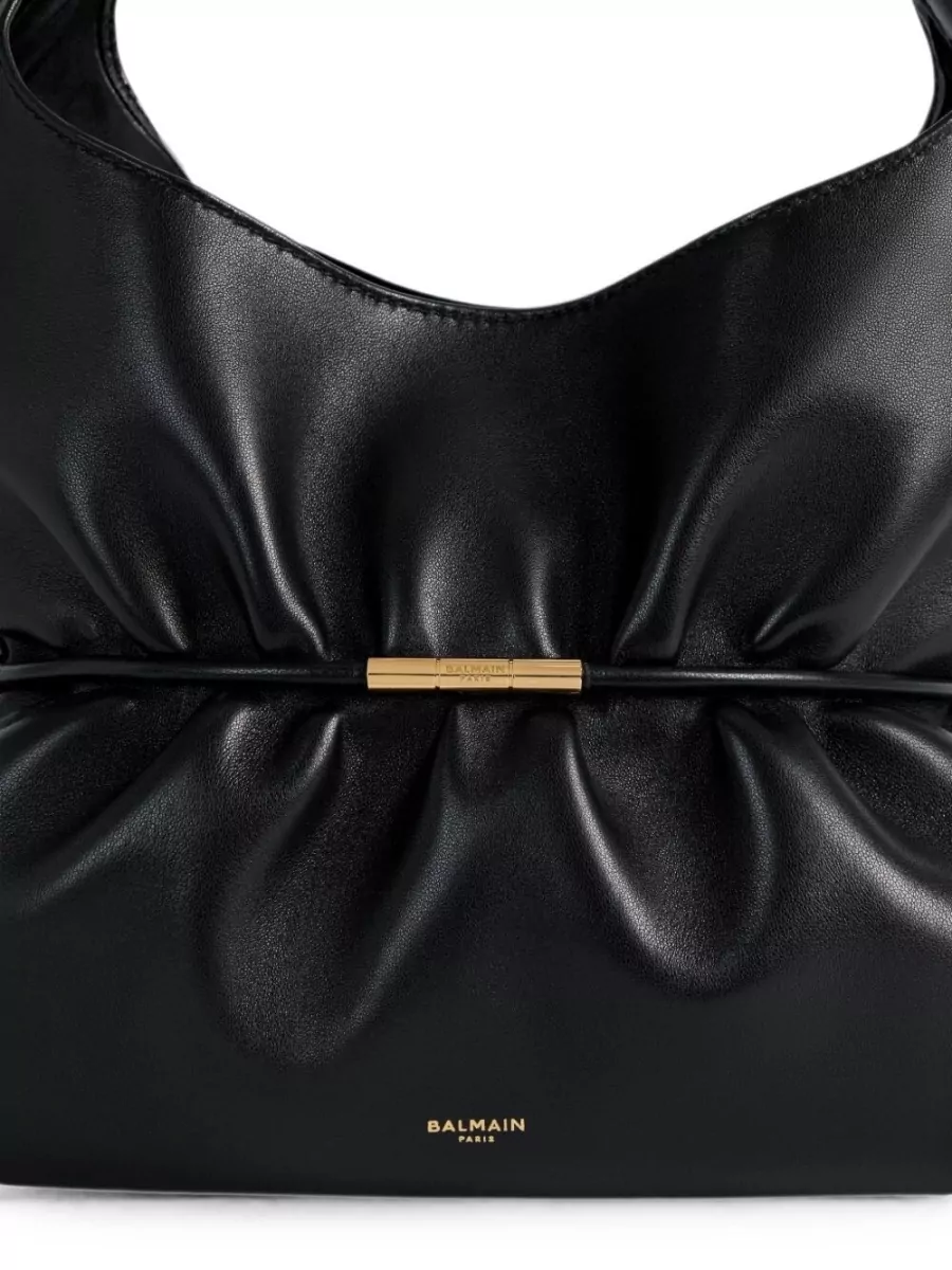 Balmain Medium Leather Shoulder Bag