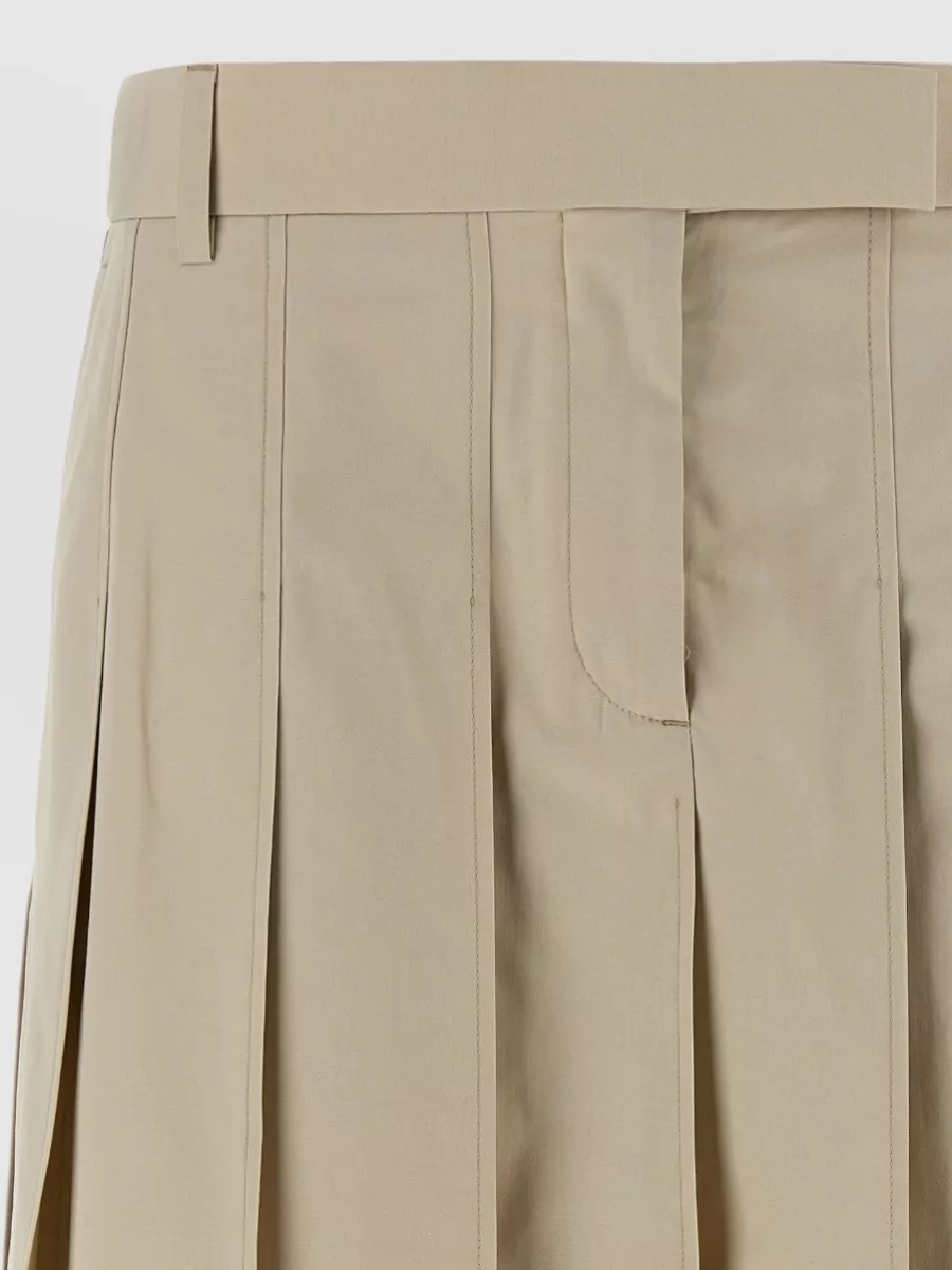 Thom Browne Cotton Pleated Bermuda Skirt