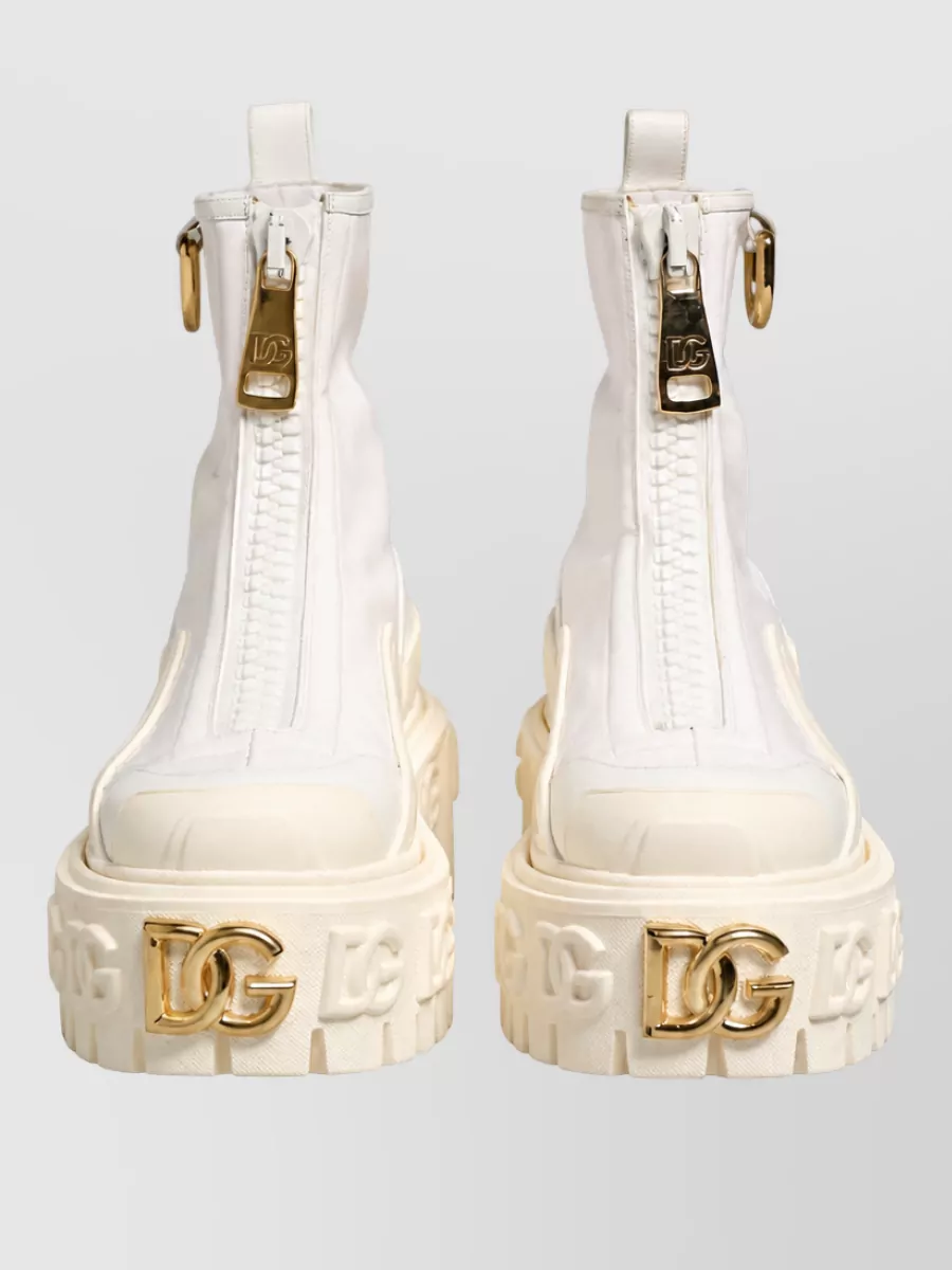Dolce&Gabbana Leather High-Top Sneakers