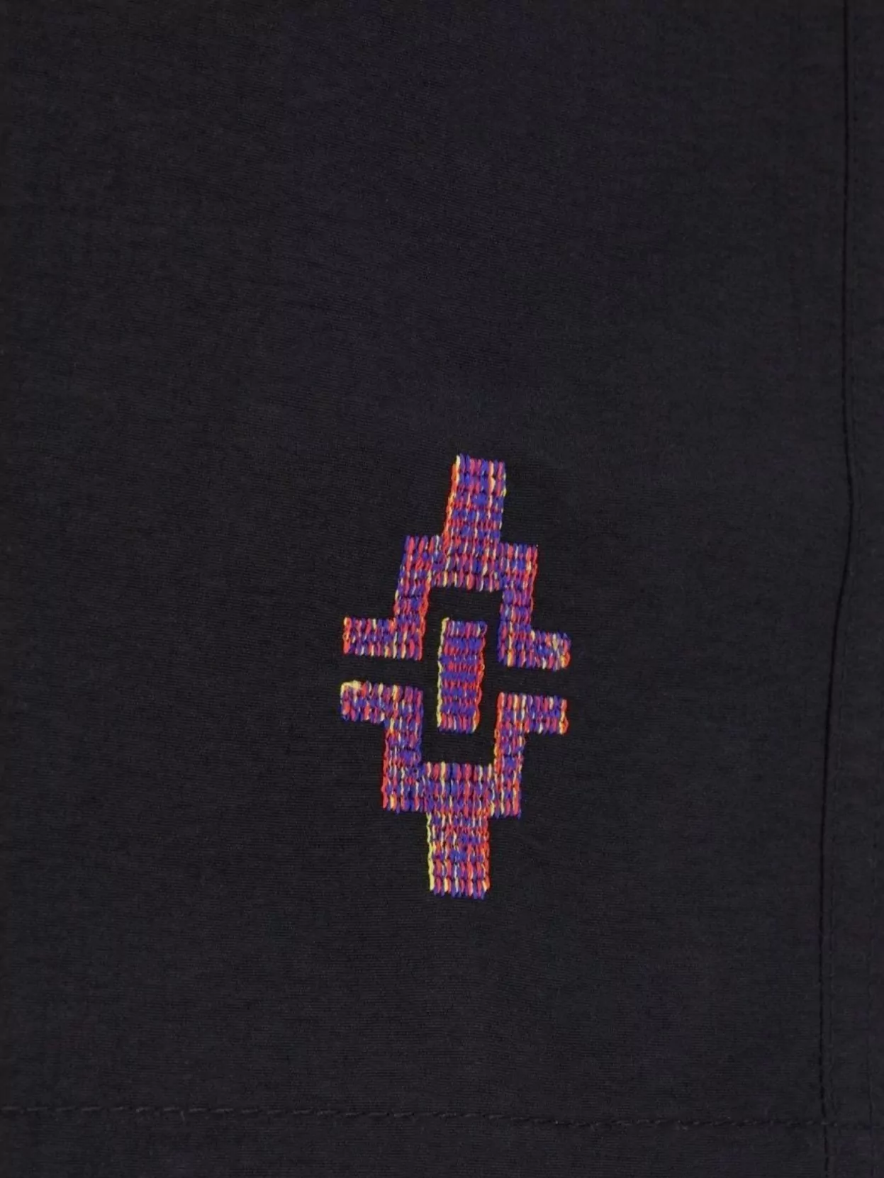 Marcelo Burlon Bermuda Shorts With Graffiti Cross Embroidery