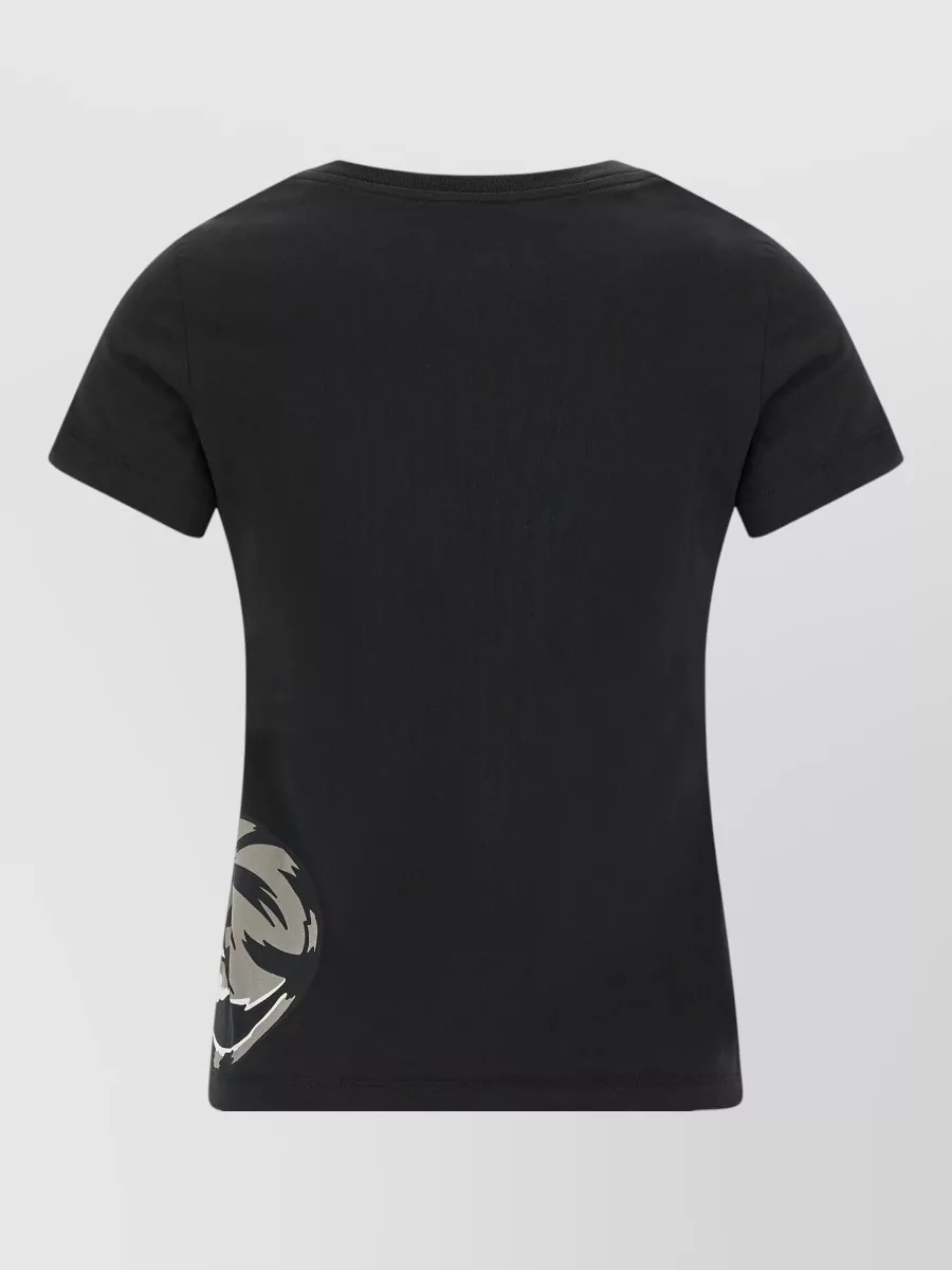 Kenzo Cotton Happy Tiger Print Short Sleeve T-Shirt