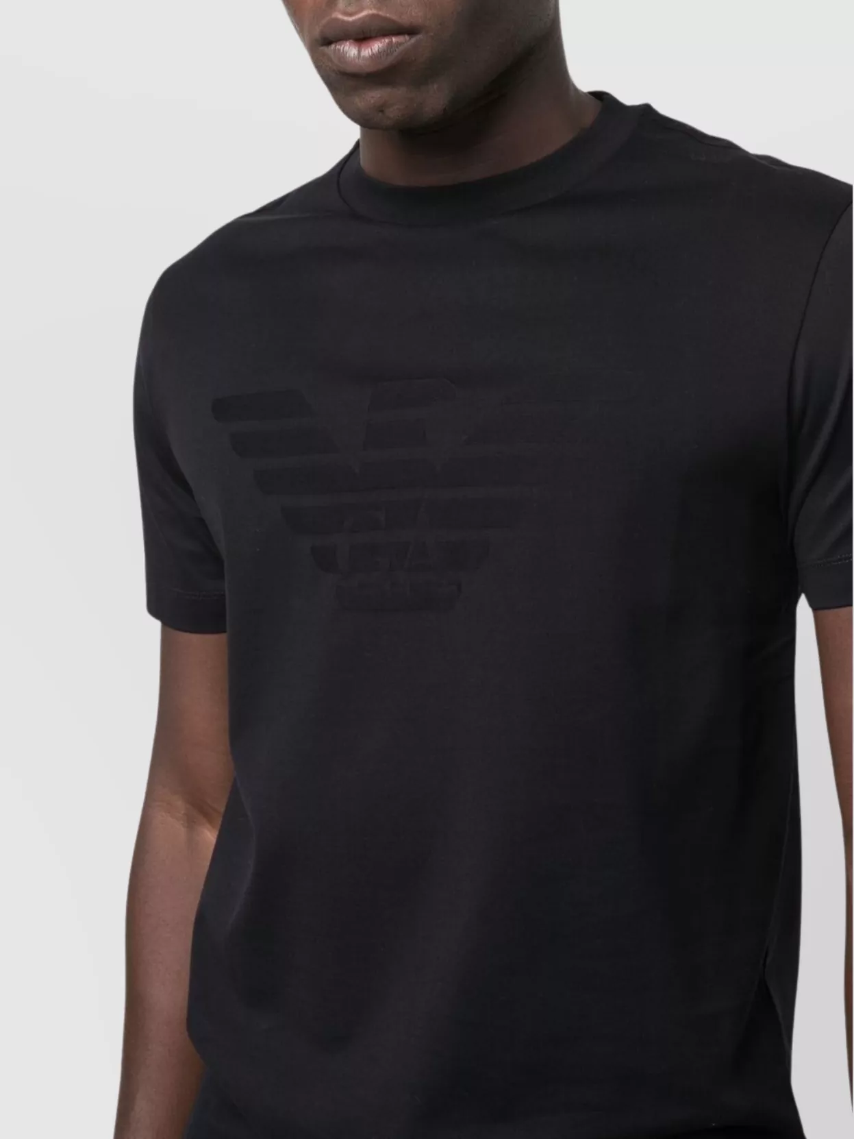 Emporio Armani Round Neck Cotton Logo T-Shirt
