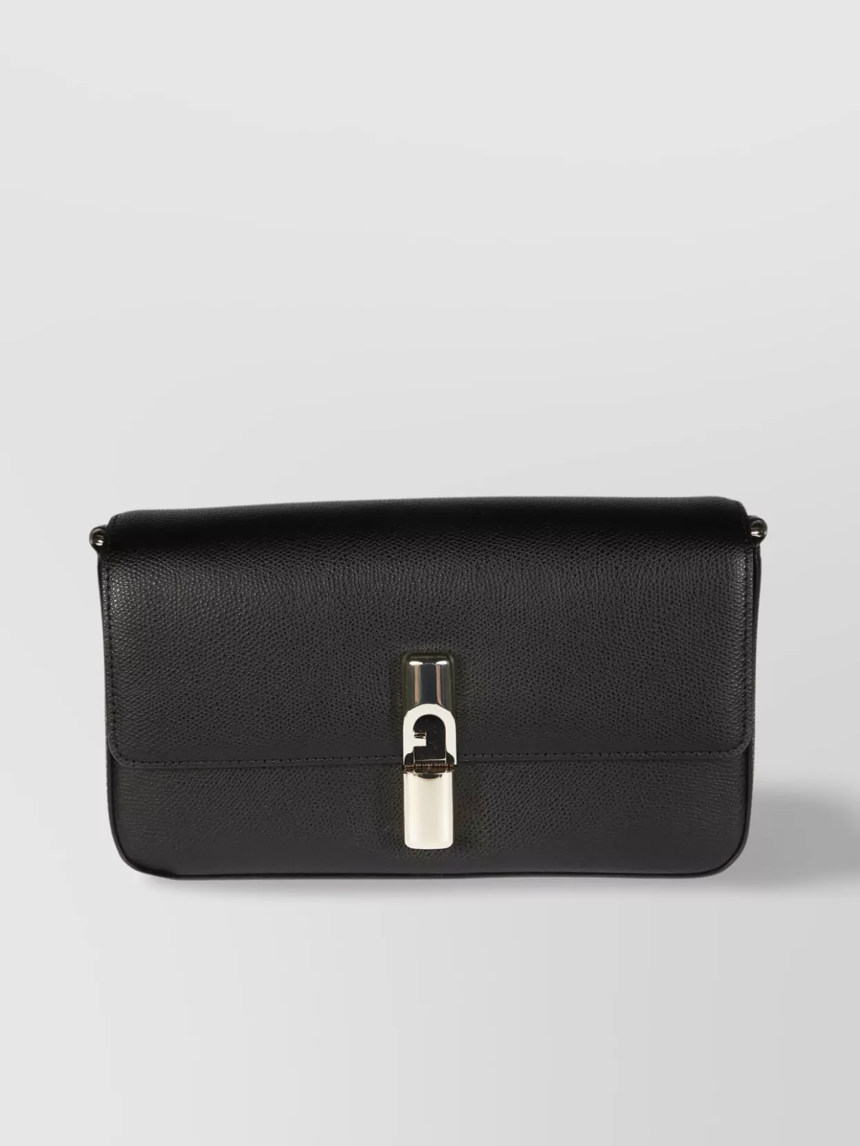 Furla Textured Detachable Strap Metal Crossbody Bag
