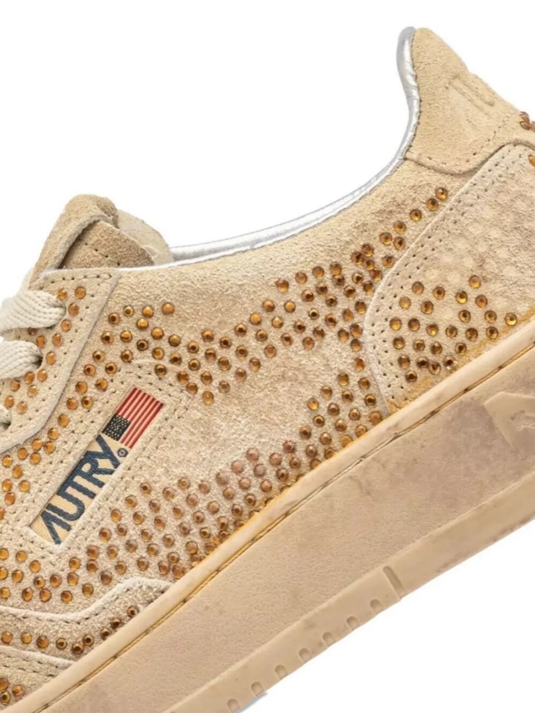 Autry Low Sneakers With Crystal Micro Rhinestones