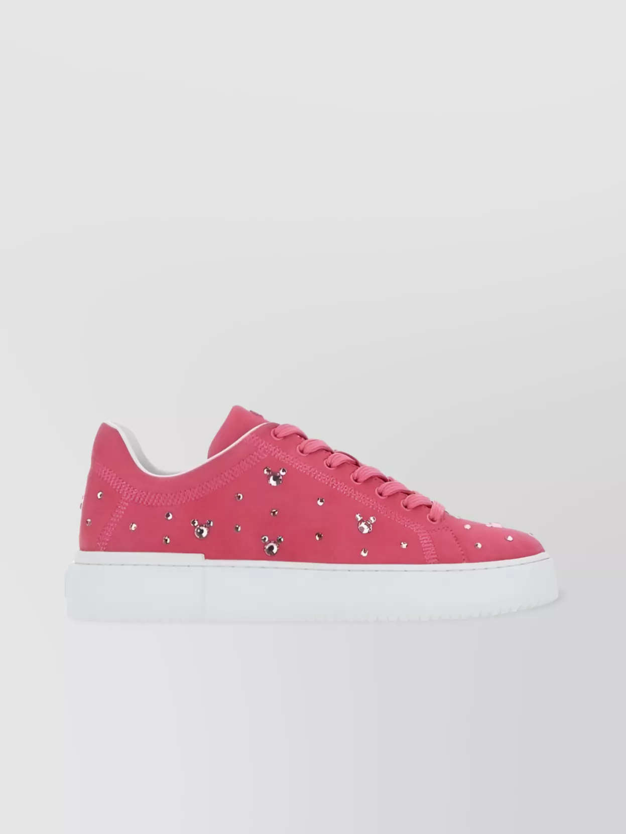 Shop Stuart Weitzman Chic Round Toe Embellished Sneakers In Pink