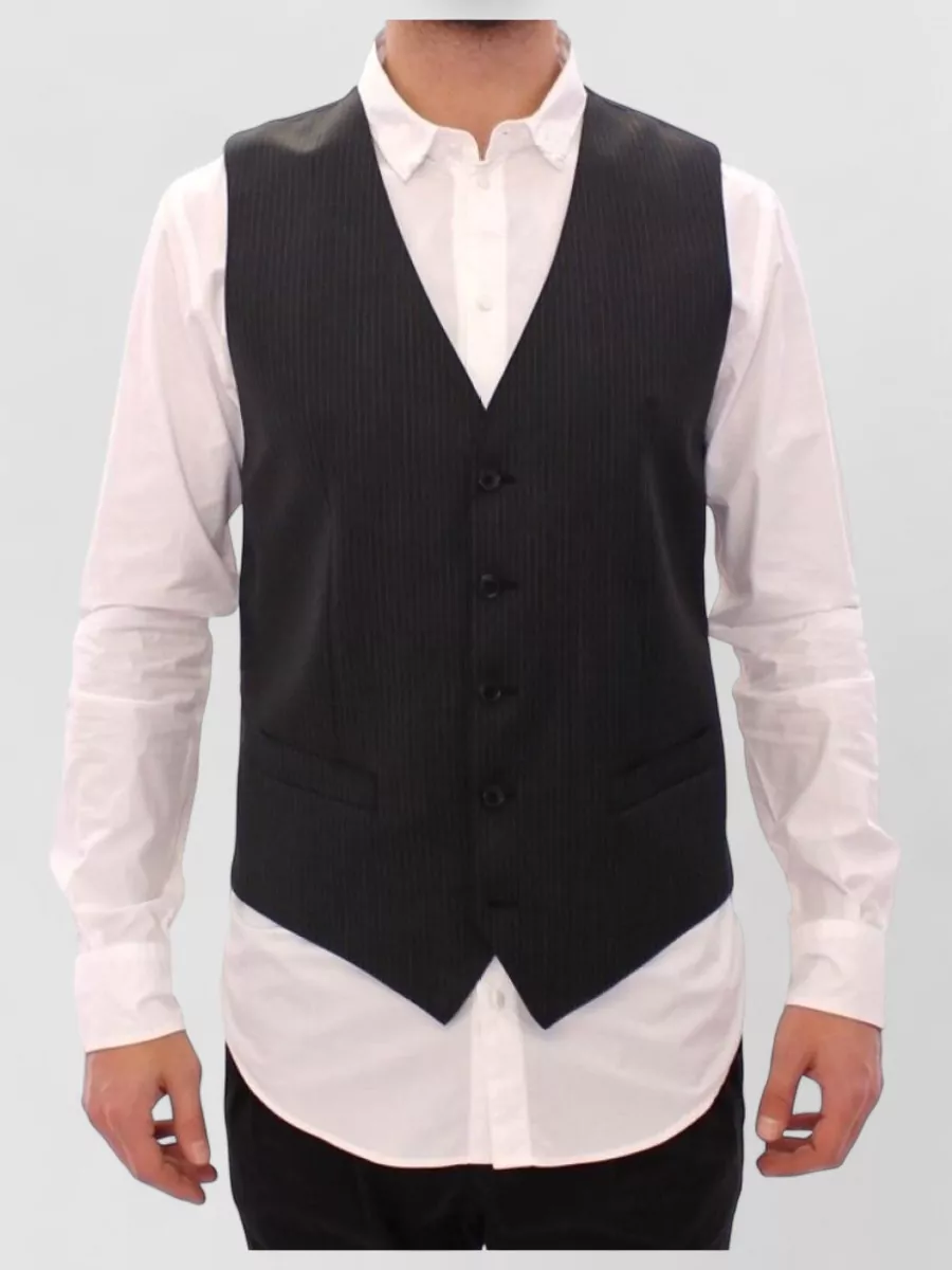 Dolce&Gabbana wool striped single-breasted waistcoat
