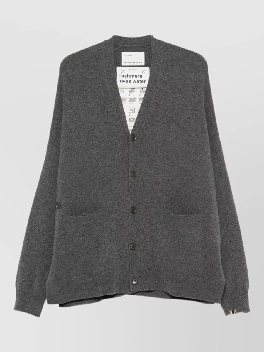 Extreme Cashmere cashmere ribbed v-neck cardigan