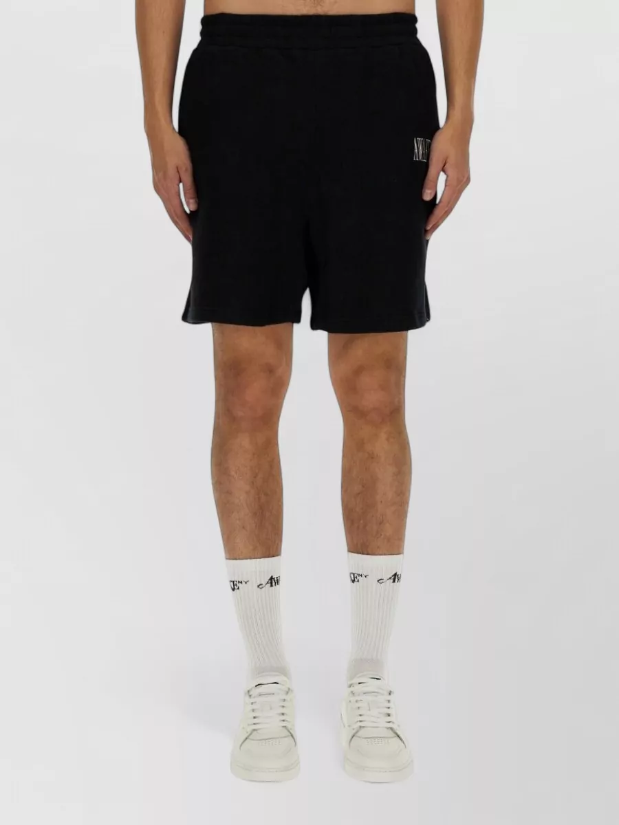 Awake Ny cotton fleece regular fit track shorts