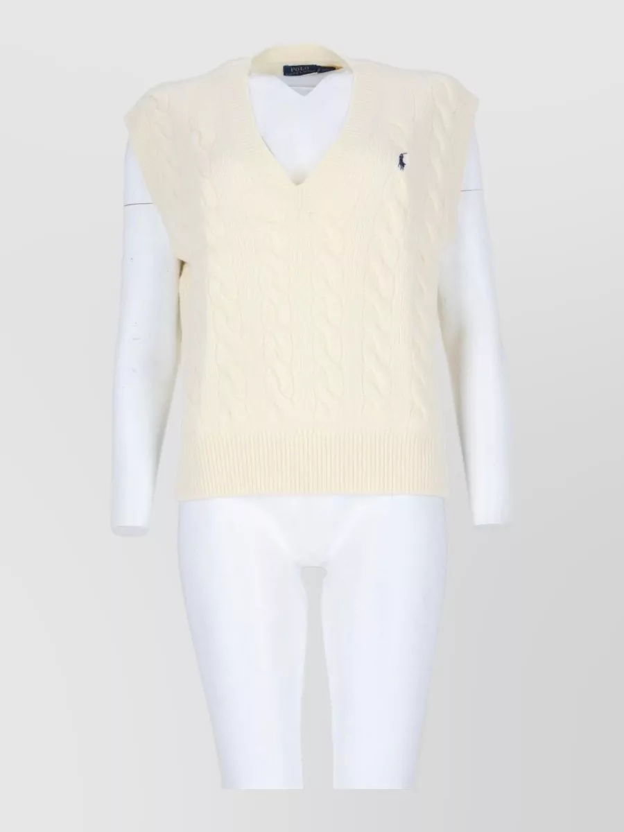 Polo Ralph Lauren cashmere wool sleeveless knitted top