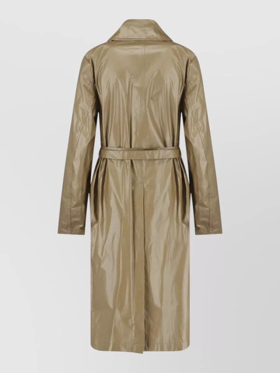 Lemaire Long coat belted waist button high collar