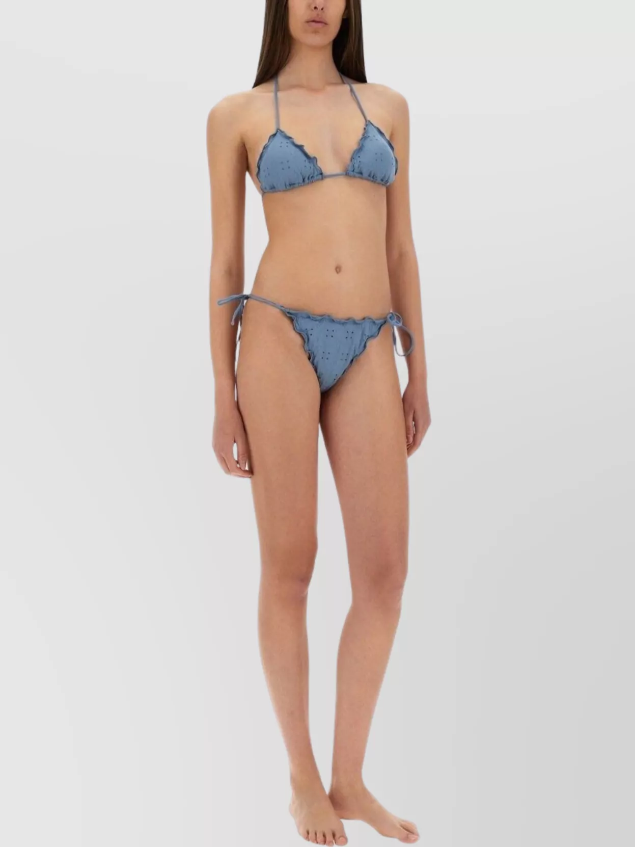 Mc2 Saint Barth Sangallo Sagittarius Miami Bikini Top In Blue
