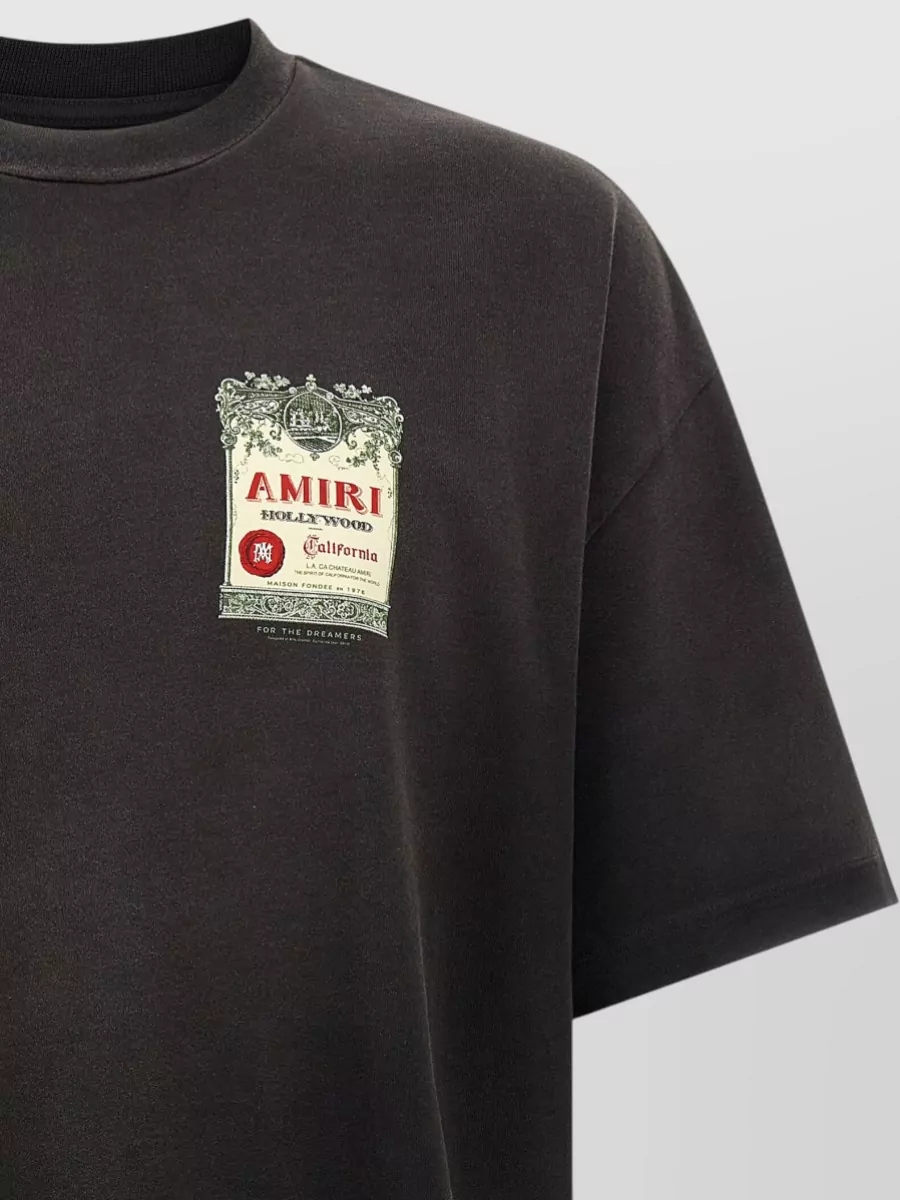 Amiri Chateau Stamp Printed Cotton Short-Sleeve T-Shirt