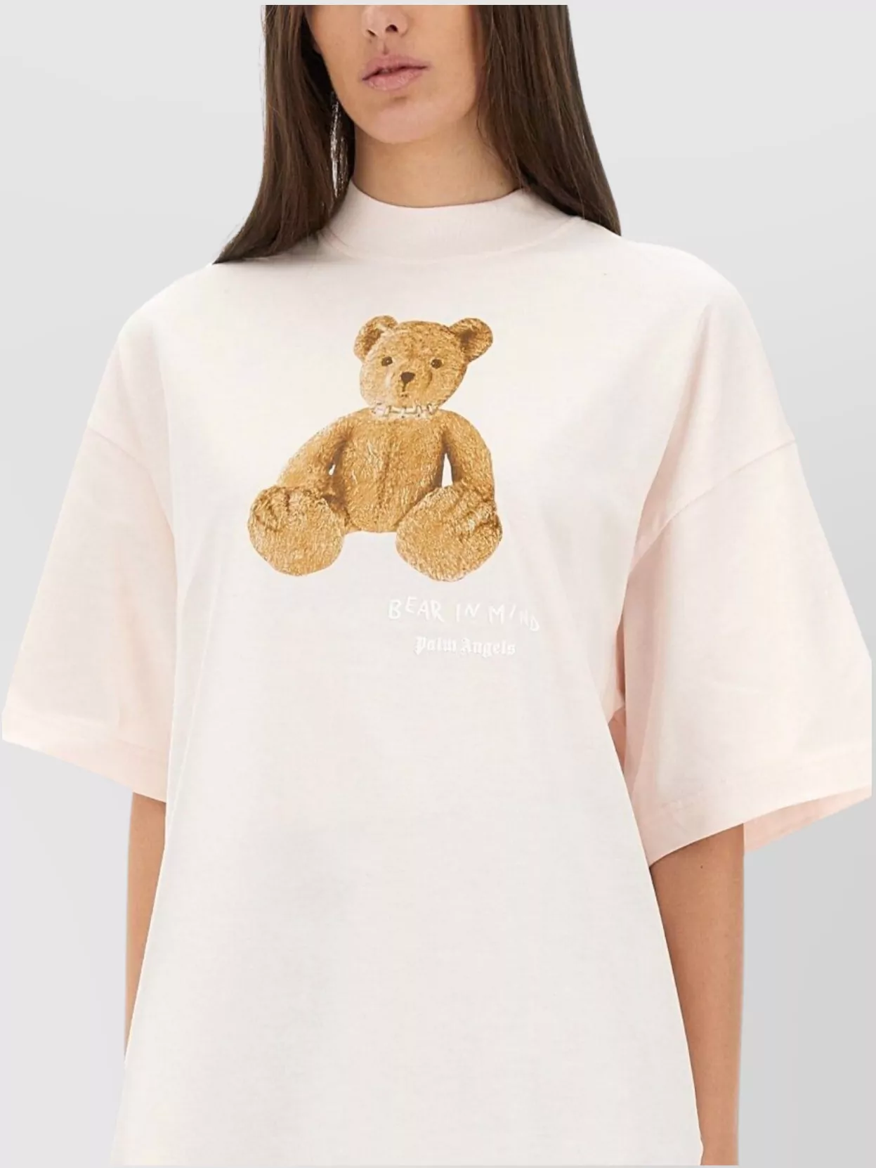 Palm Angels Oversized Crew Neck Teddy Bear T-Shirt