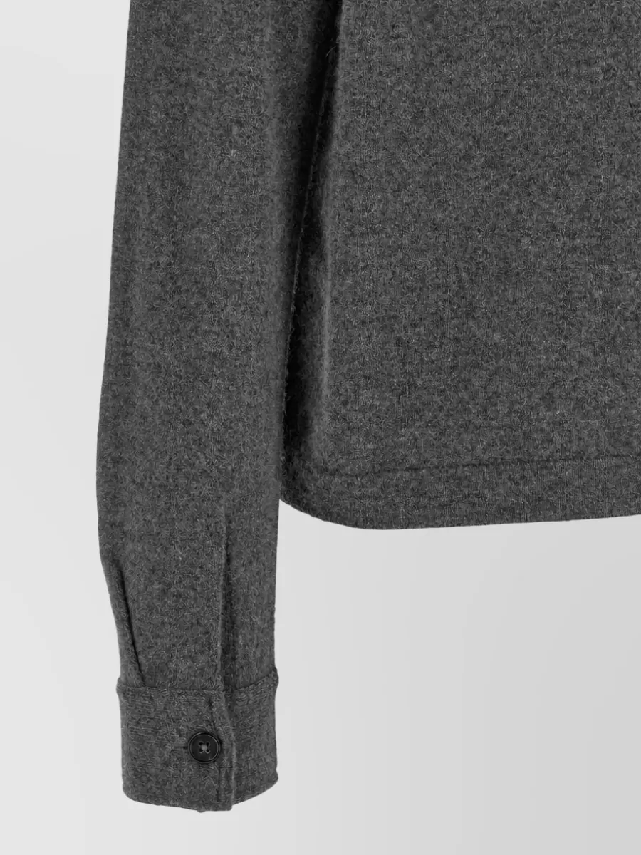 Totême Cashmere Long-Sleeve Shirt Jacket