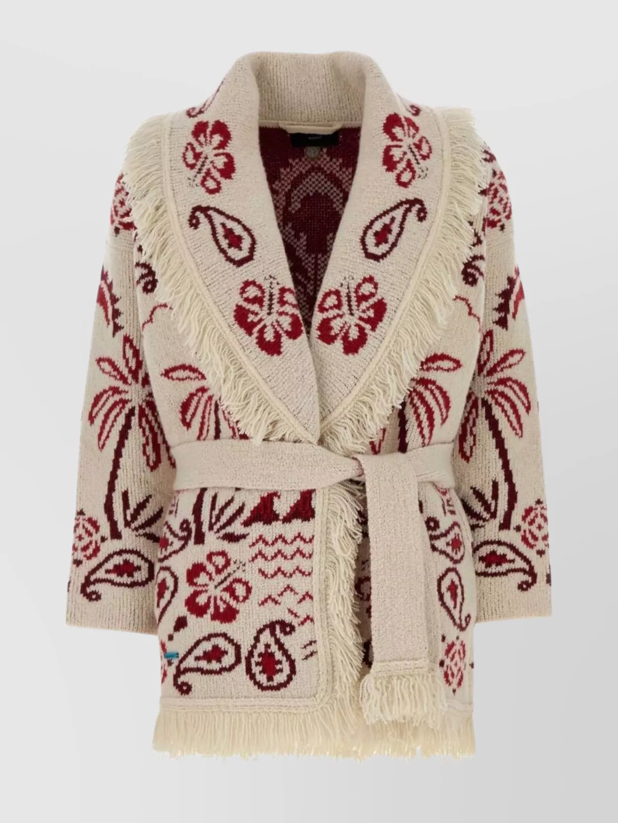 Alanui Embroidered Wool Blend Glimpse Of Eden Cardigan In Multi