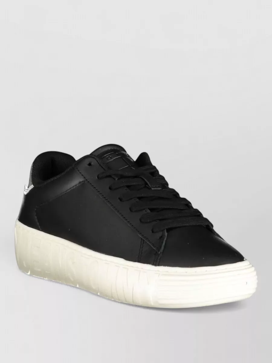 Tommy Hilfiger Leather Platform Lace-Up Sneakers