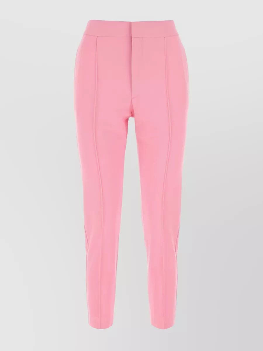 Shop Isabel Marant Seamed Cropped Trousers In Pastel