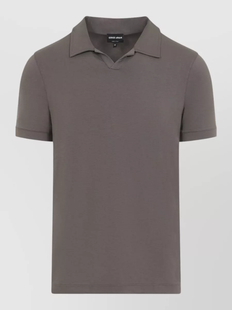 Giorgio Armani viscose short-sleeve polo shirt