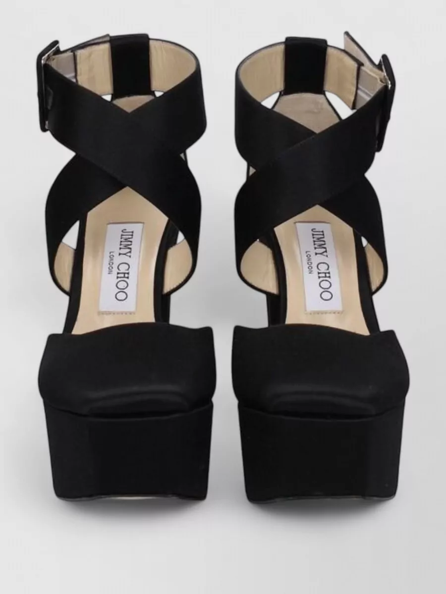 Jimmy Choo satin platform sandals