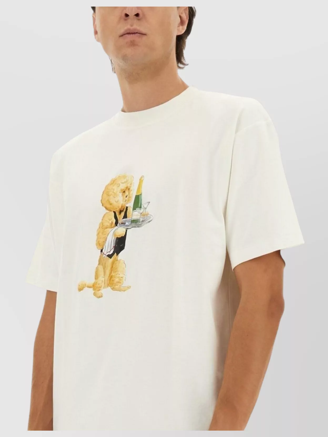 Drôle De Monsieur Graphic Print Crew Neck Short Sleeve T-Shirt