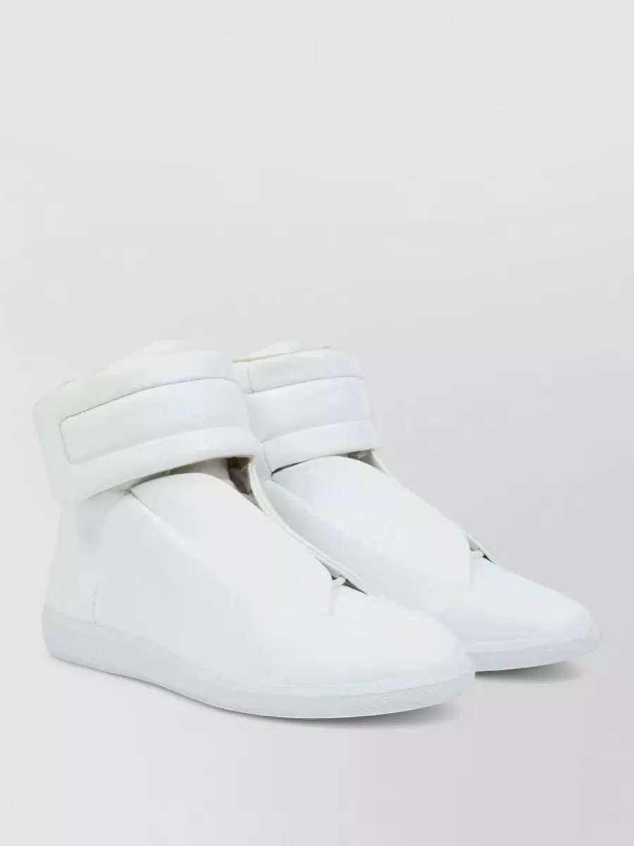 Maison Margiela Calf Leather Mid-Top Sneakers