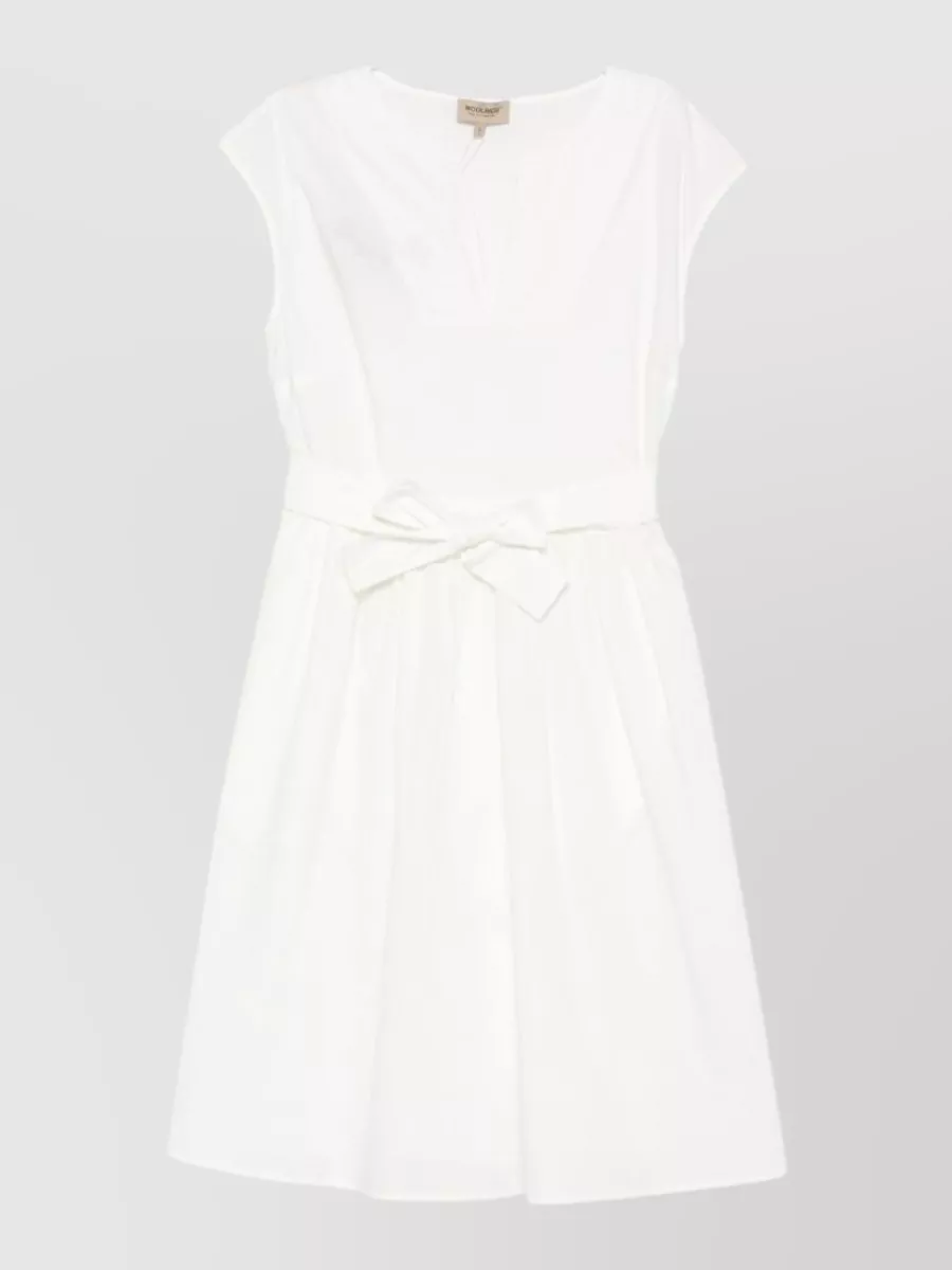 Woolrich cotton sleeveless v-neck knee-length dress