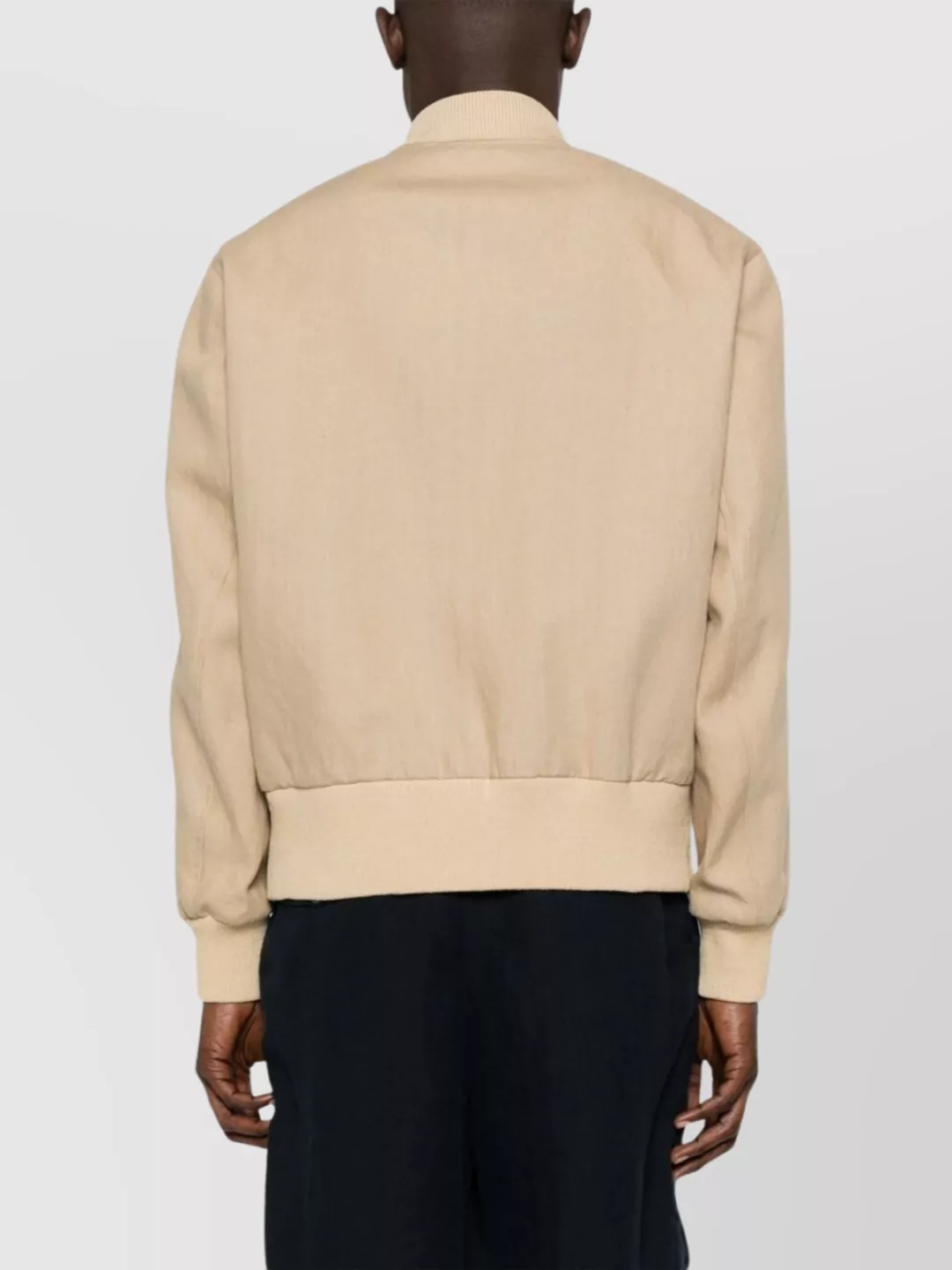 Lardini Ribbed Collar Jacket Side Pockets