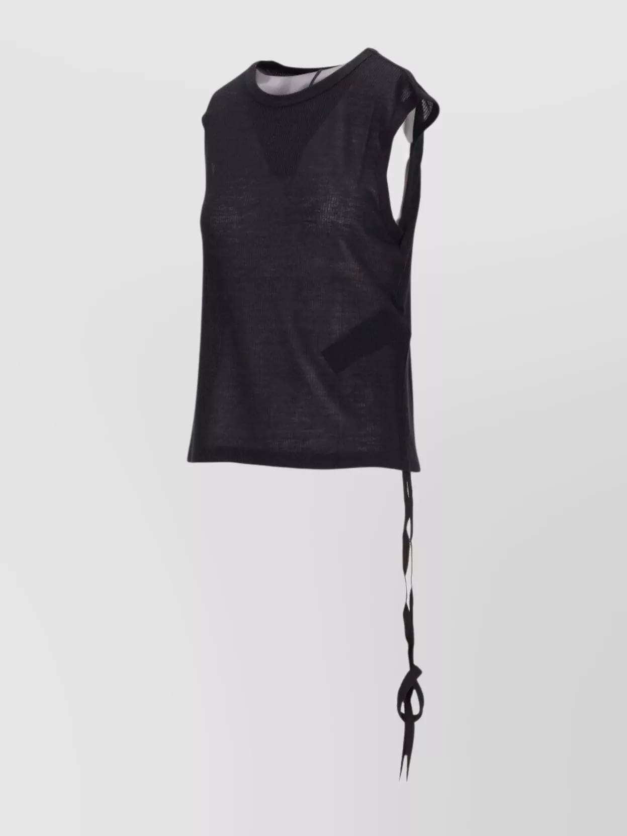 Ann Demeulemeester Rib Viscose Cotton Sleeveless Top
