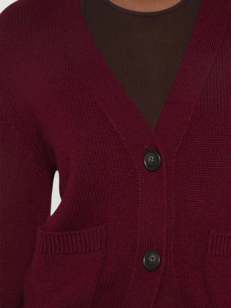 Lisa Yang Cashmere Ribbed V-Neck Cardigan