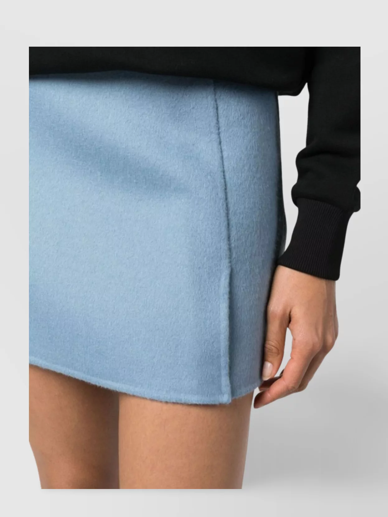 P.a.r.o.s.h Wool Mini Skirt With Side Seam Detail