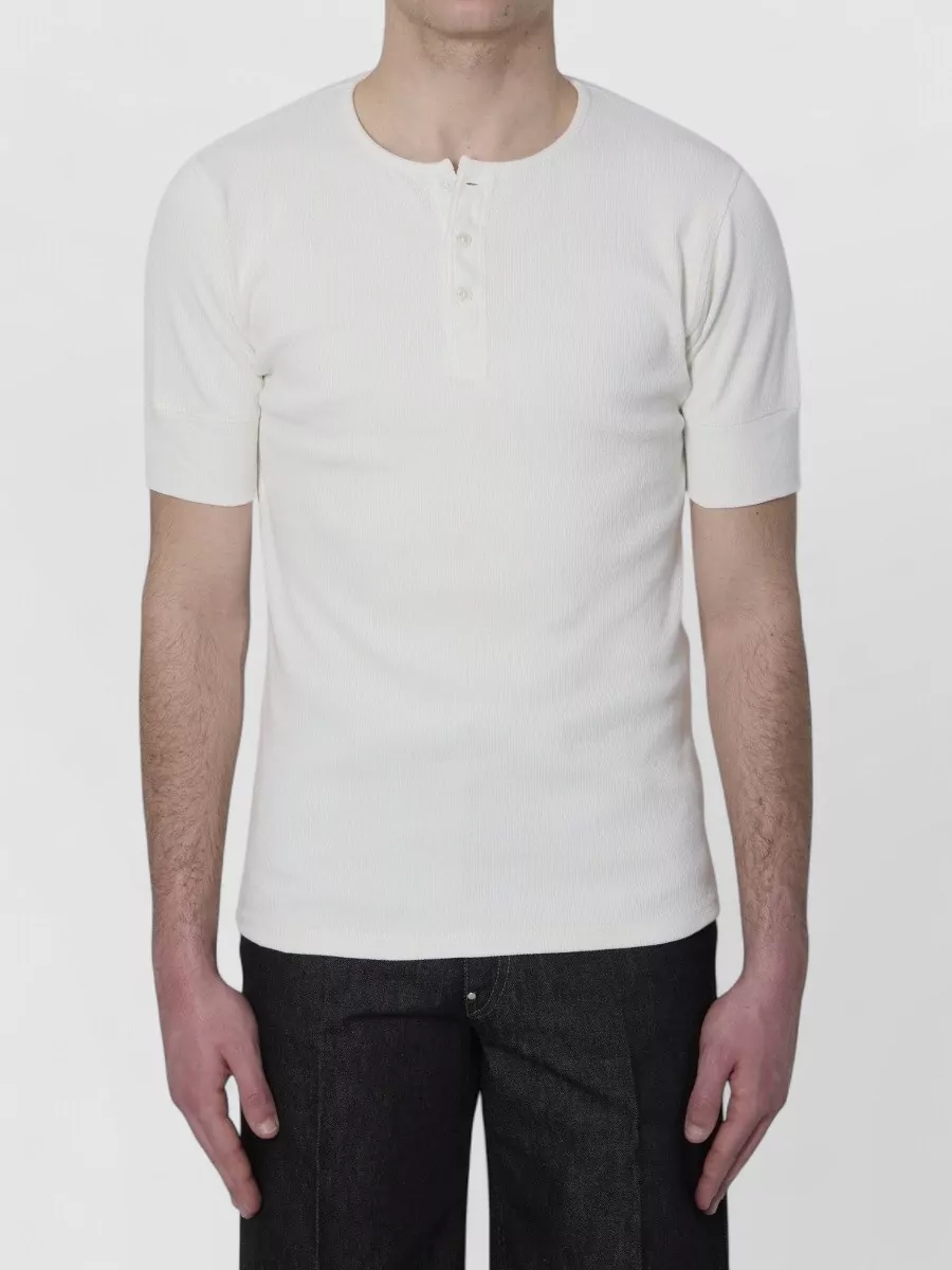 Lemaire Ribbed henley t-shirt