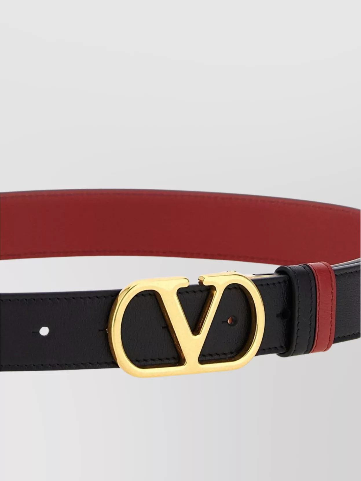 Valentino Garavani Adjustable Fit Reversible Belt With Gold-Tone Buckle