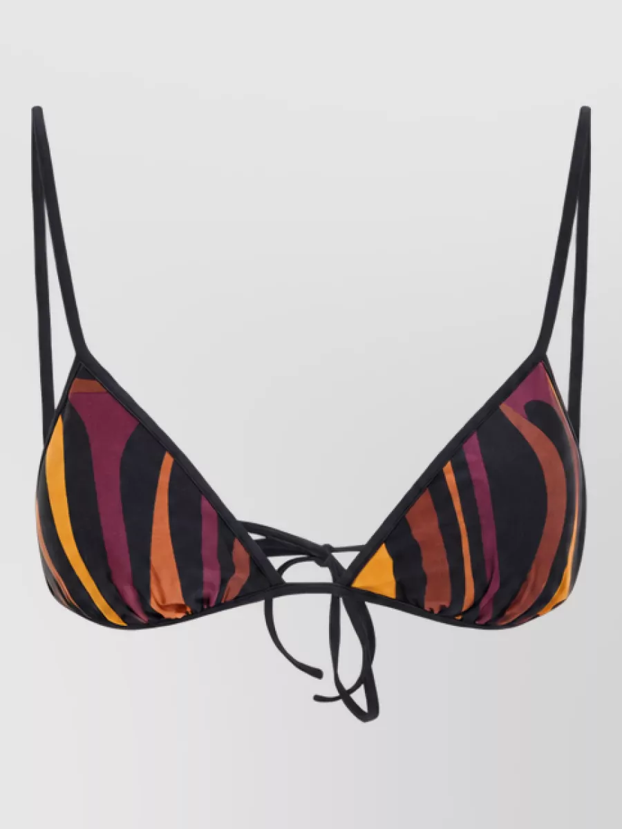 Pucci printed triangle bikini top
