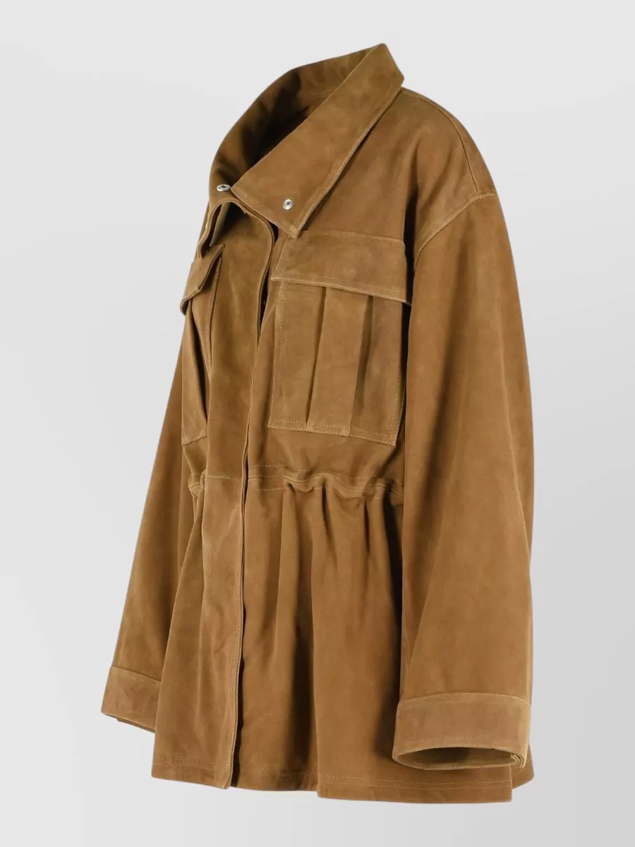 Róhe Suede Single-Breasted Coat