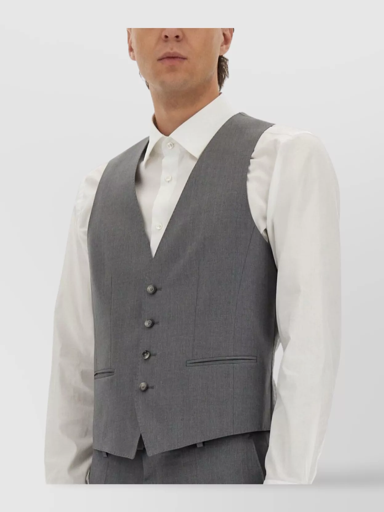 Boss Sleeveless Fitted Vest V-Neck