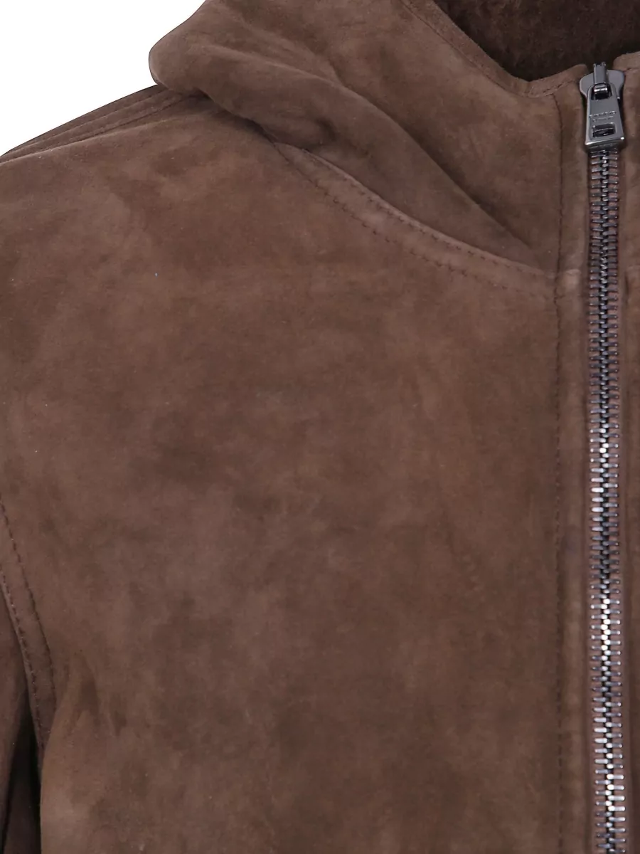 Giorgio Brato Leather Hooded Jacket