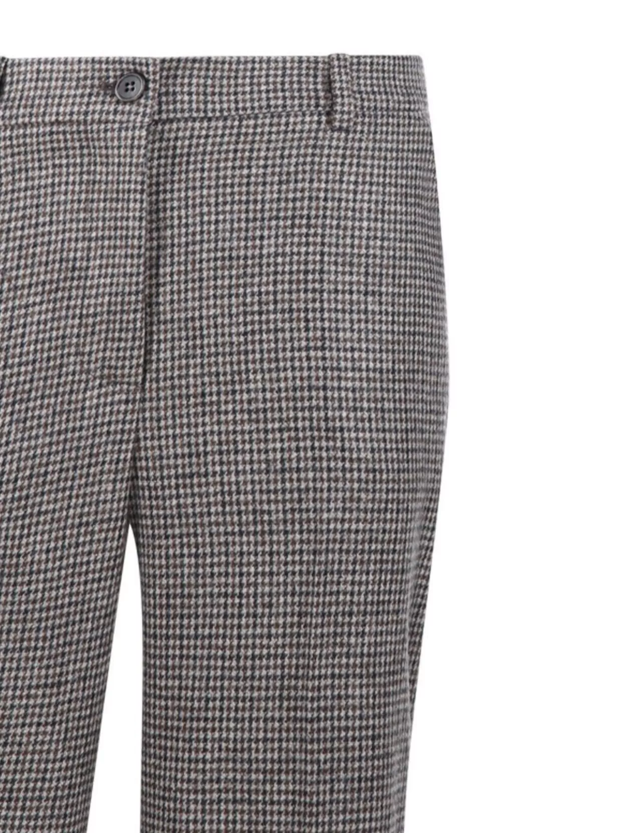 P.a.r.o.s.h Trousers With Houndstooth Pattern And Belt Loops In Gray
