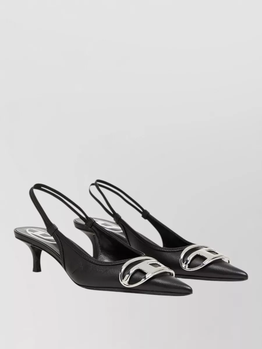Diesel Leather Slingback Pumps