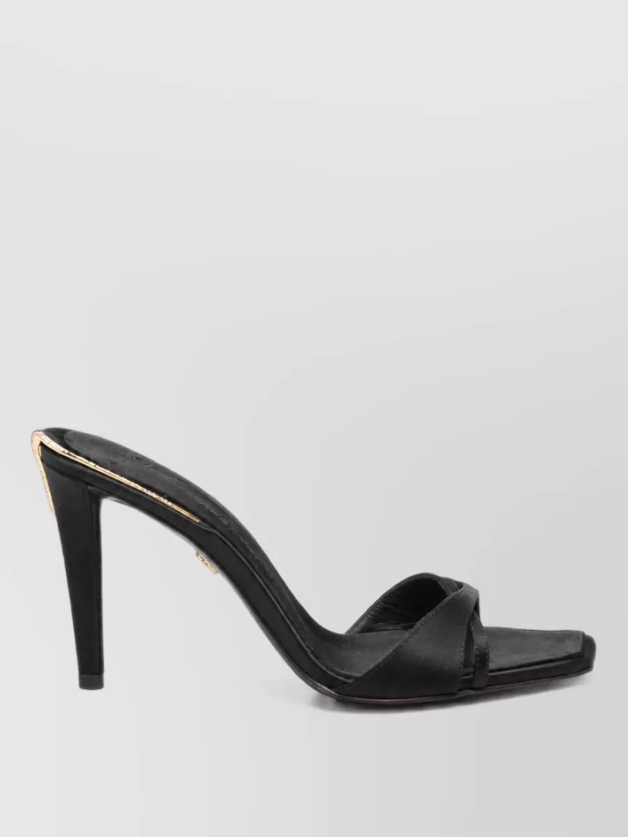 Giuseppe Zanotti silk satin jewel-embellished heeled mules