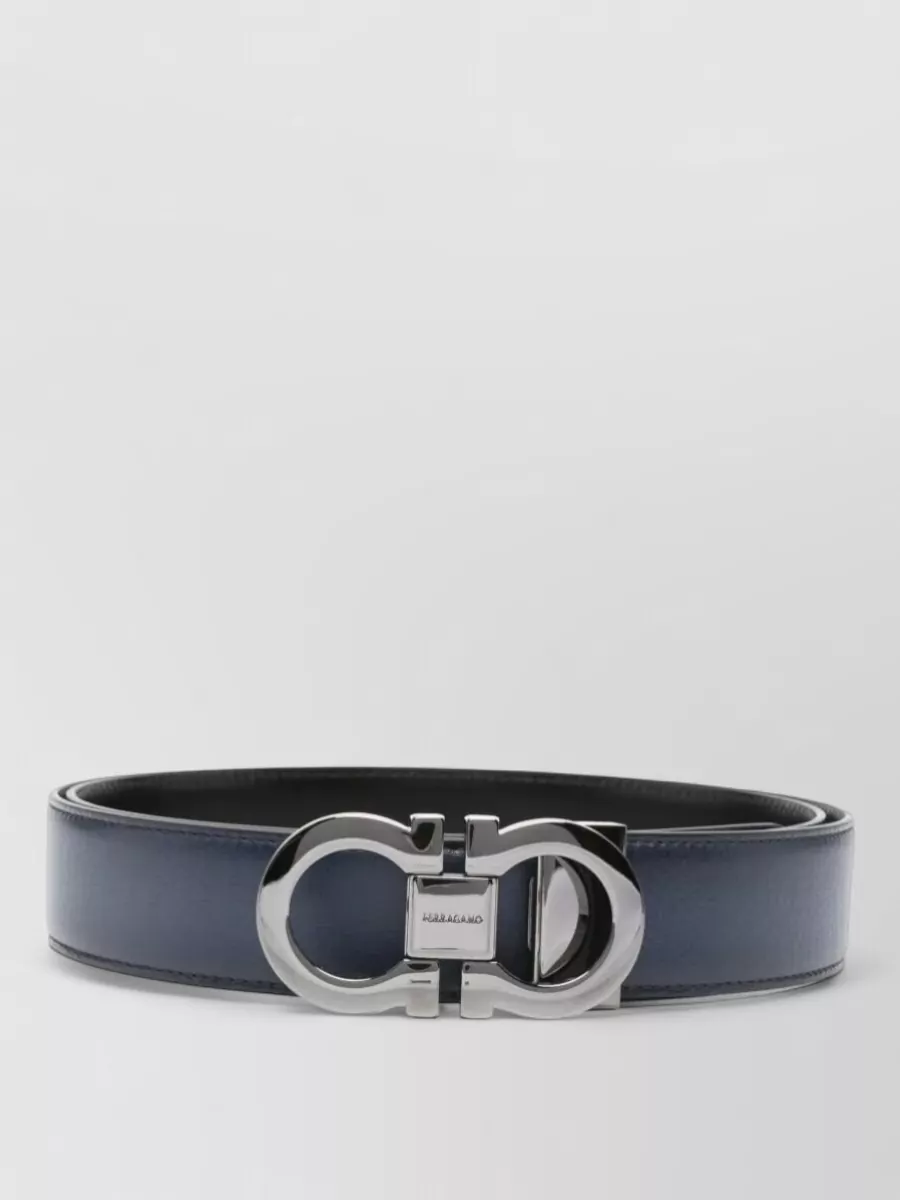 Ferragamo leather double gancini belt