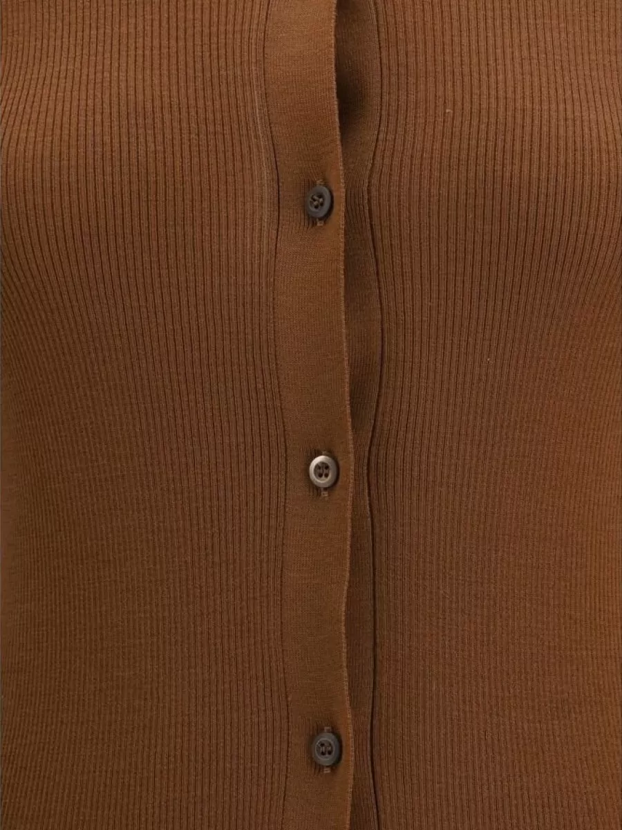 Prada Ribbed Wool Cardigan