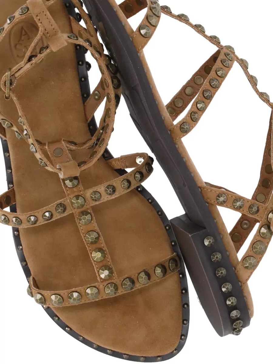 Ash Studded Leather Flat Sandals